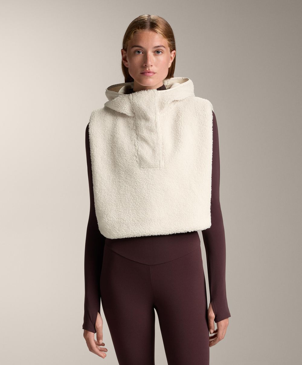 Oysho Жилет с капюшоном, экрю