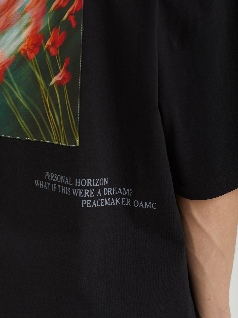 Мужская Футболка Flowerred Print