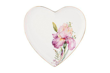 Тарелка в форме сердца "Ирисы" 21,5 см