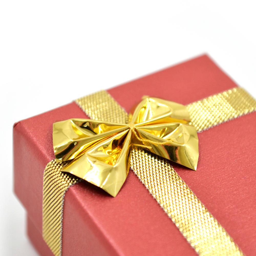 Картонный футляр «Подарочная» для пары серёг