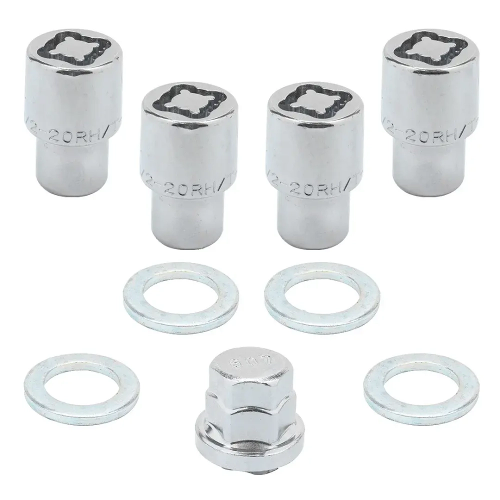 Набор секретных гаек на колесные диски 1/2''RH 5пр. Forsage F-643205