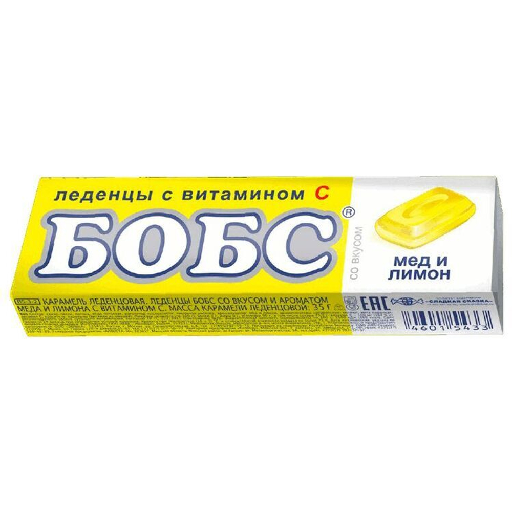 Леденцы Бобс мед-лимон №10