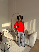 Джемпер из шерсти мериноса красный