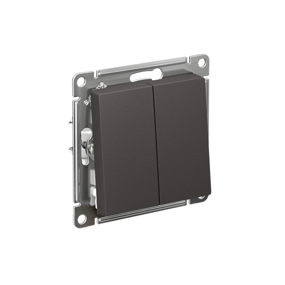 Переключатель перекрестный 2-кл. AtlasDesign 2хсх.7 10АХ механизм базальт SE ATN001473