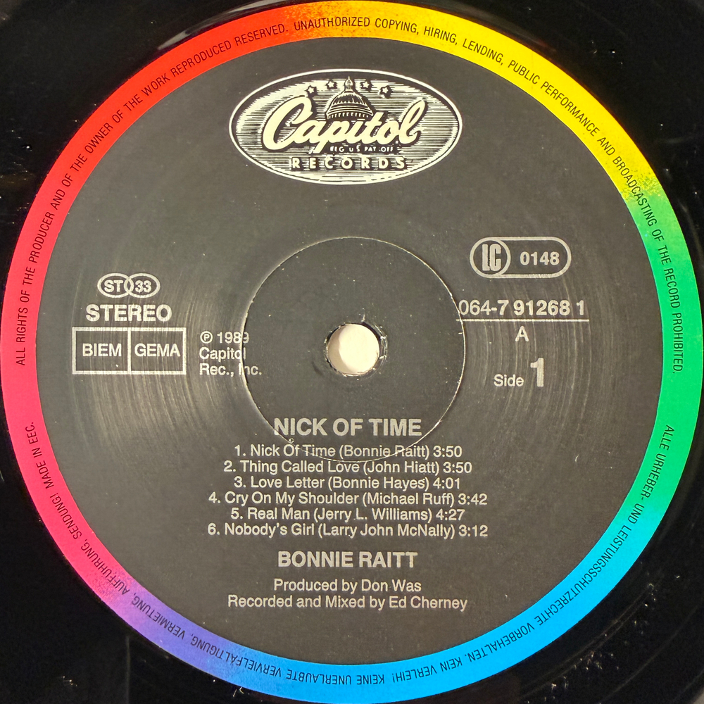 Bonnie Raitt - Nick Of Time (Европа 1989г.)