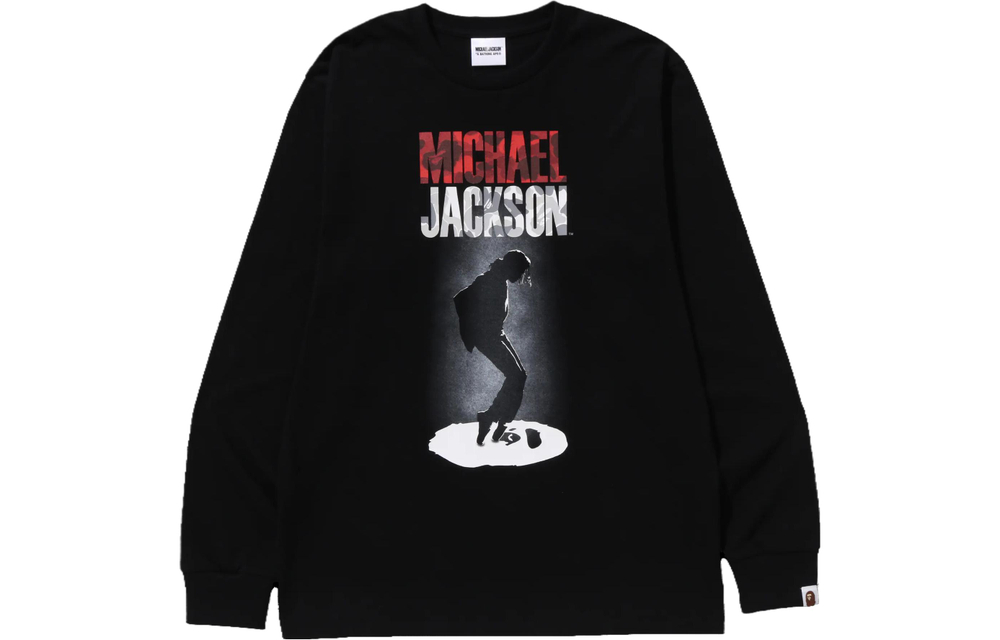 A Bathing Ape X Michael Jackson L S Tee черный