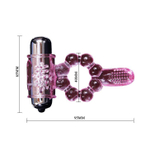 Розовое эрекционное кольцо с вибростимуляцией клитора Baile (Цвет: розовый)