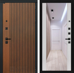 Дверь Входная Лабиринт STORM С зеркалом Максимум Сандал белый