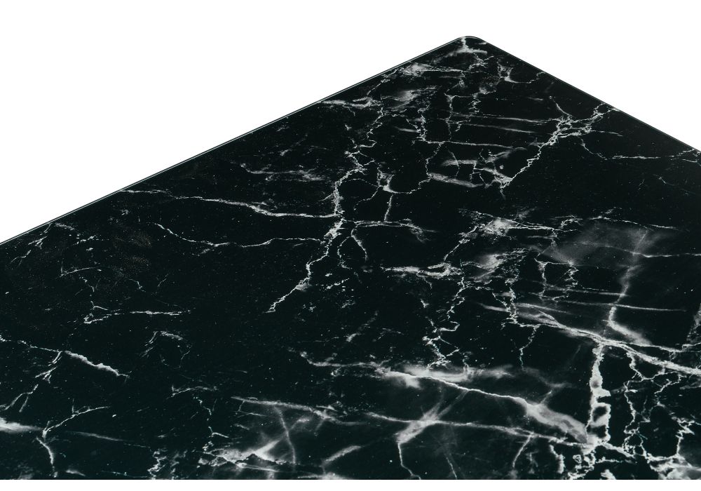 Стол на тумбе Иматра 140(180)х80х76 мрамор черный / черная шагрень