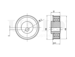 Ролик натяжной ремня ГРМ UNIO TNS-10134
