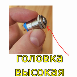 Кнопка М12LED/3-6В/СФ - синяя