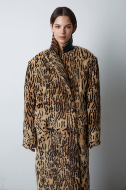 Шуба двубортная из шерсти Стелла Маккартни