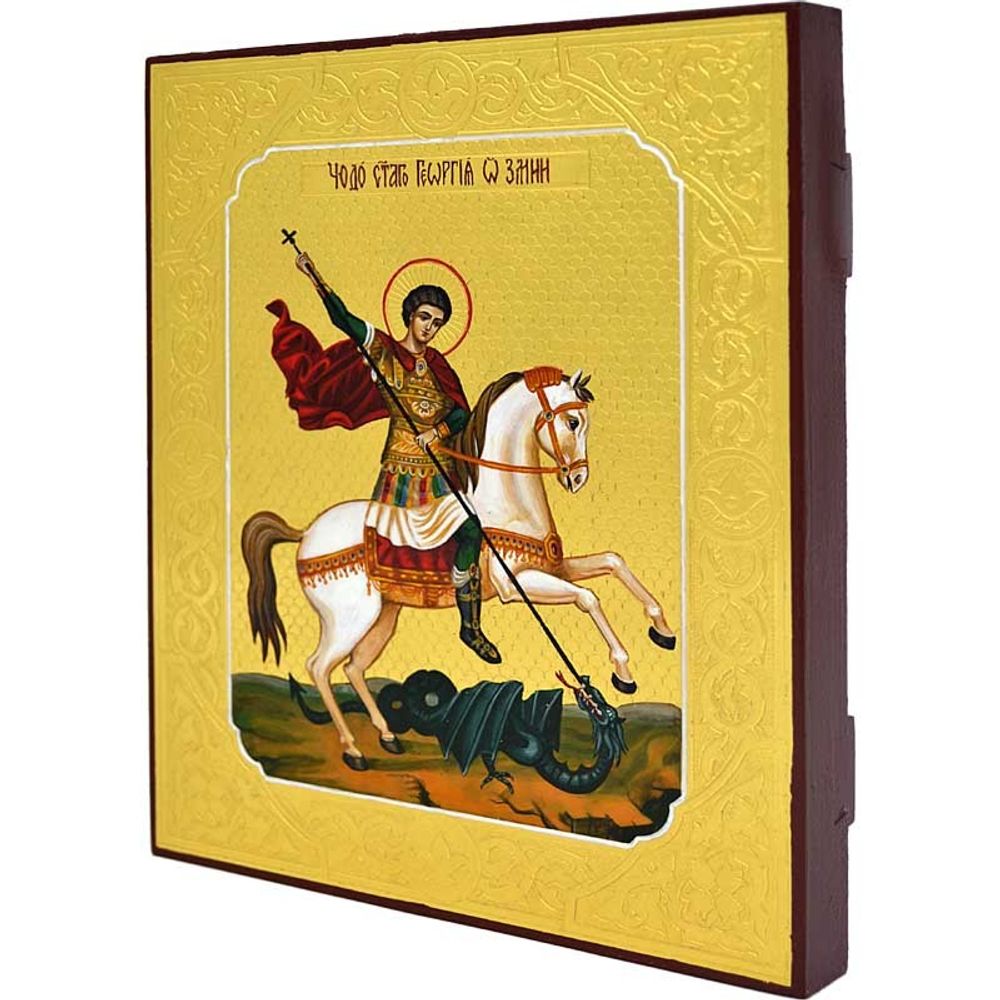 Георгий Победоносец. Рукописная икона.