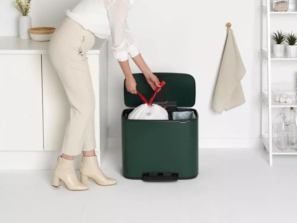 Brabantia - Контейнер для сортировки мусора Bo 11+23л Pine Green / артикул   304125  / GTIN 8710755304125