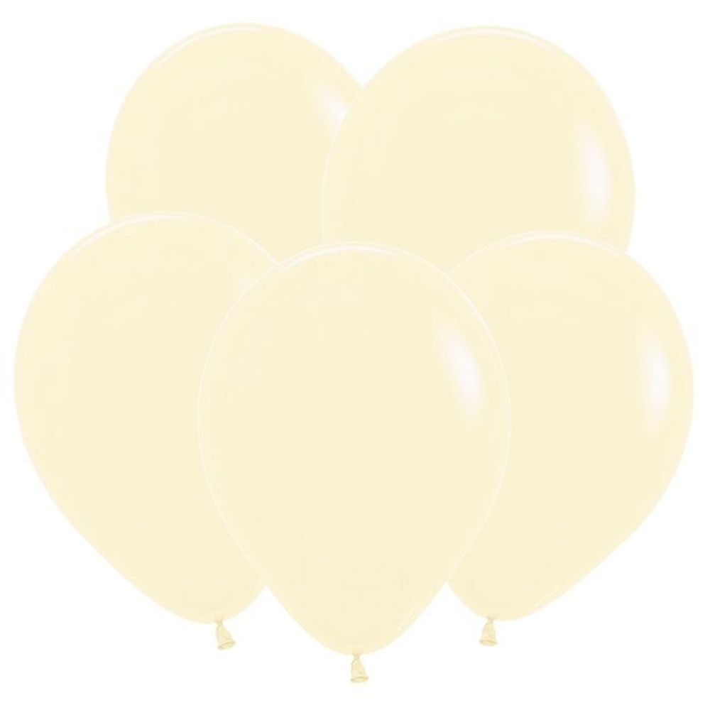 Шар (5"/13 см) Нежно-желтый, Пастель Матовый (Макаронс) (620) 100 шт.