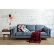 Чехол для подушки Traffic с кисточками серо-синего цвета из коллекции Cuts&amp;Pieces, 45х45 см