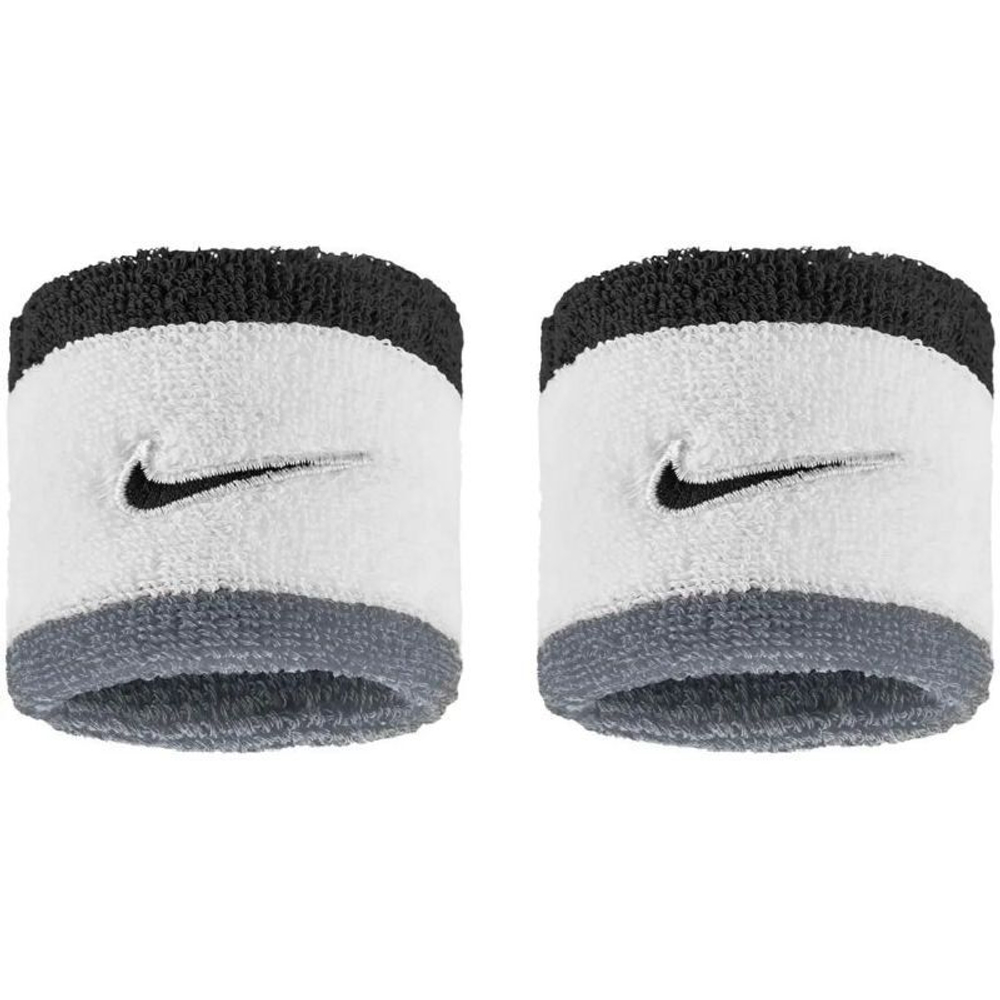 Теннисные напульсники Nike Swoosh 2P - white/cool grey/black