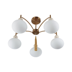 8272/5C NEOCLASSI LN26 040 латунь/бежевый/белый, металл/керамика/стекло Люстра потолочная Е14 5*40W 220V GLORIYA