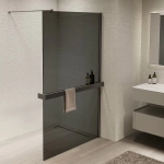 Душевая перегородка Vincea Walk-In VSW-1HR100CGGM 100x200 профиль вороненая сталь/стекло тонированное