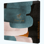 Скетчбук для акварели Fine Line 190х190 32 л. книжный переплет, сшивка
