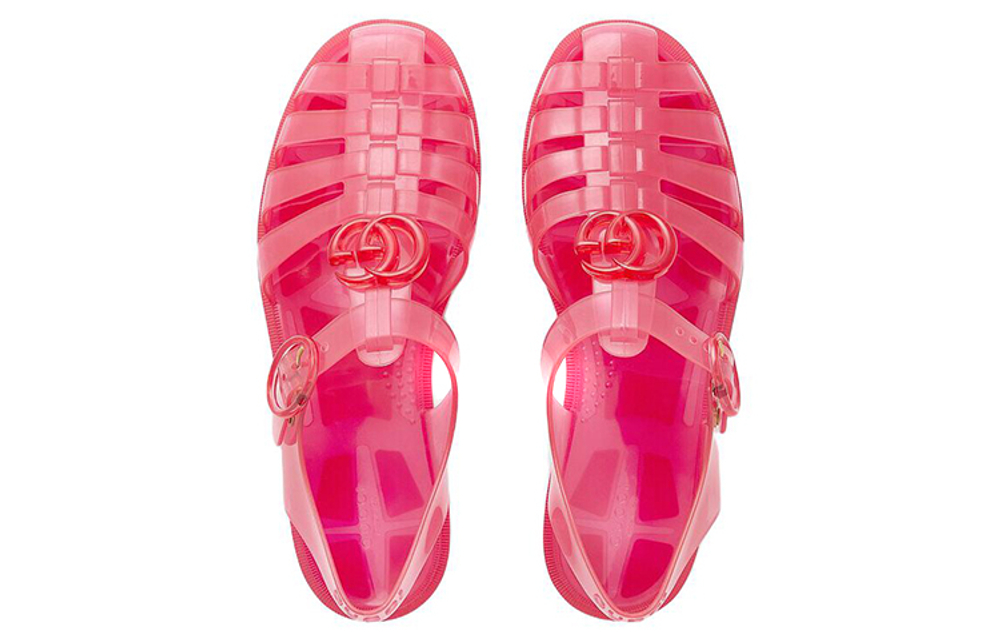 Gucci Wmns Gg Fisherman Sandal "Deep Coral"