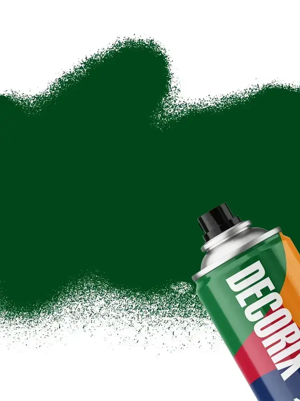 Краска зеленая в баллончике глянцевая акриловая DECORIX - Темно-зеленая эмаль аэрозольная для любых поверхностей 520 мл