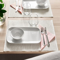 IKEA GODMIDDAG  (ИКЕА ГОДМИДДАГ)  -  Тарелка, белая, 18x30 см
