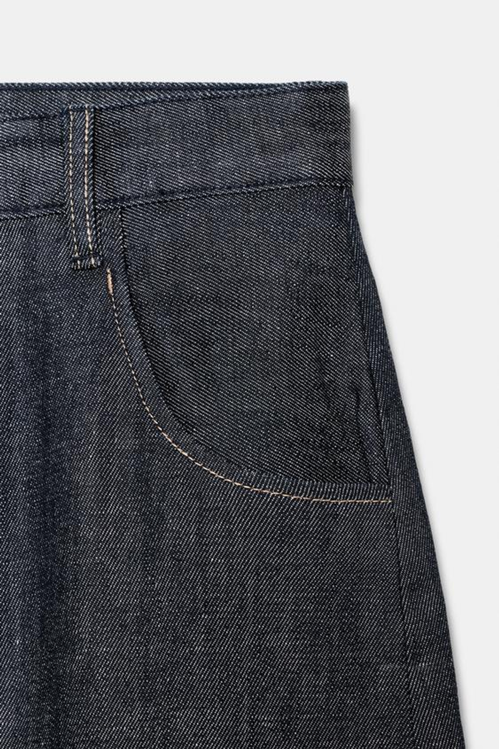 ZARA ДЖИНСЫ TRF BARREL С ВЫСОКОЙ ПОСАДКОЙ, ТЕМНЫЙ ИНДИГО