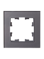 BRITE Рамка 1 -местная РУ-1-2-БрСе стекло серый IEK