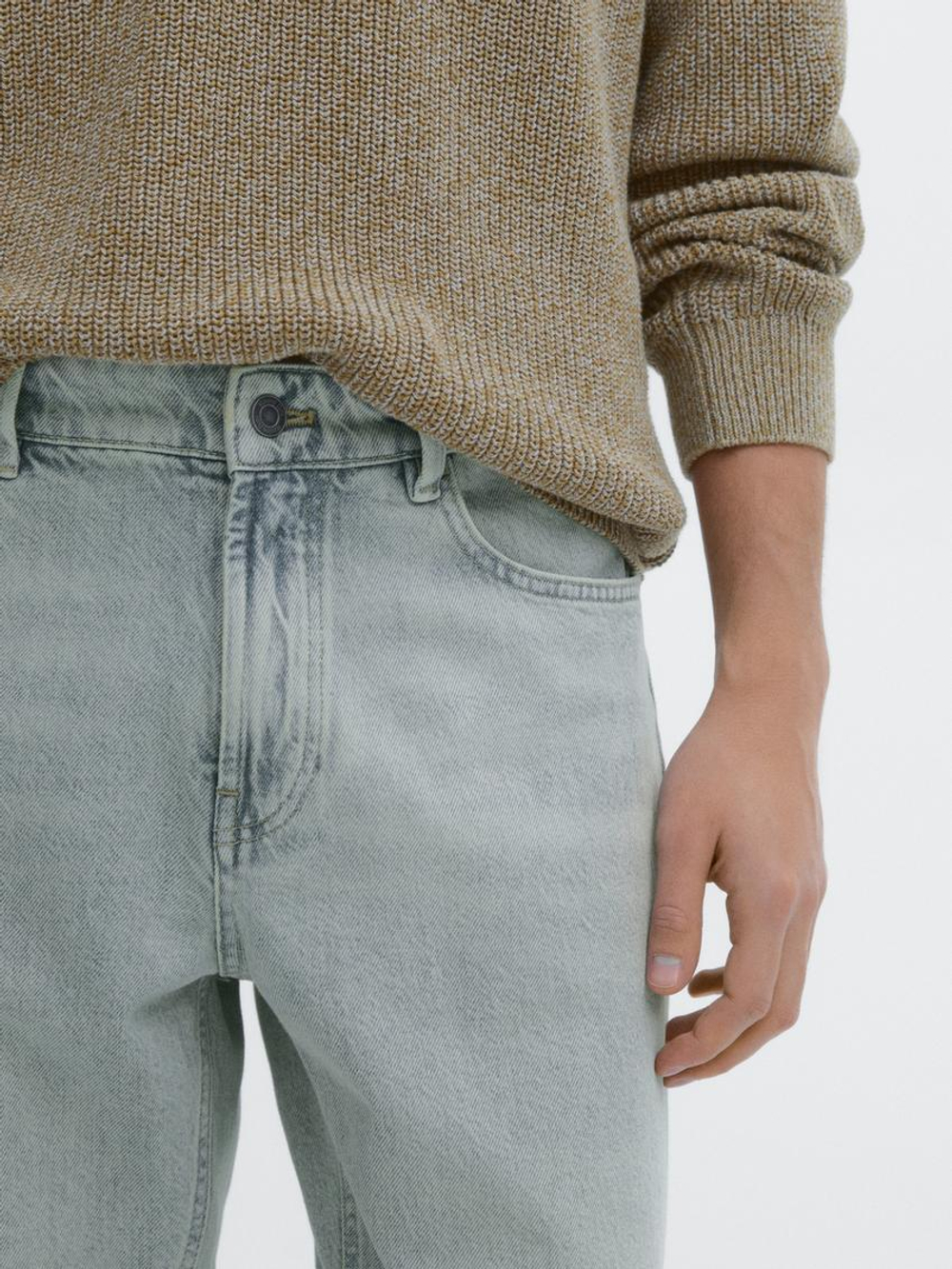 Massimo Dutti Зауженные джинсы из 100% хлопка, индиго