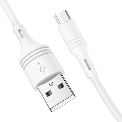Кабель Borofone BX43 USB-microUSB 2.4A 1м PVC White