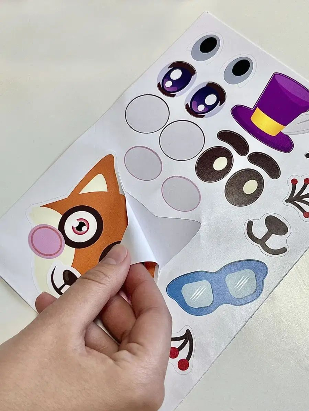 Аппликации для детей: развивающие наклейки с животными для малышей (А6, 9 листов)ющие наклейки для малышей А6