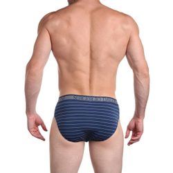 Мужские трусы брифы синие в полоску Sergio Dallini SG2938-2
