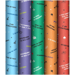 Упаковочная бумага глянц. 70*100см в ассорт "Прикольные надписи"(MESHU)