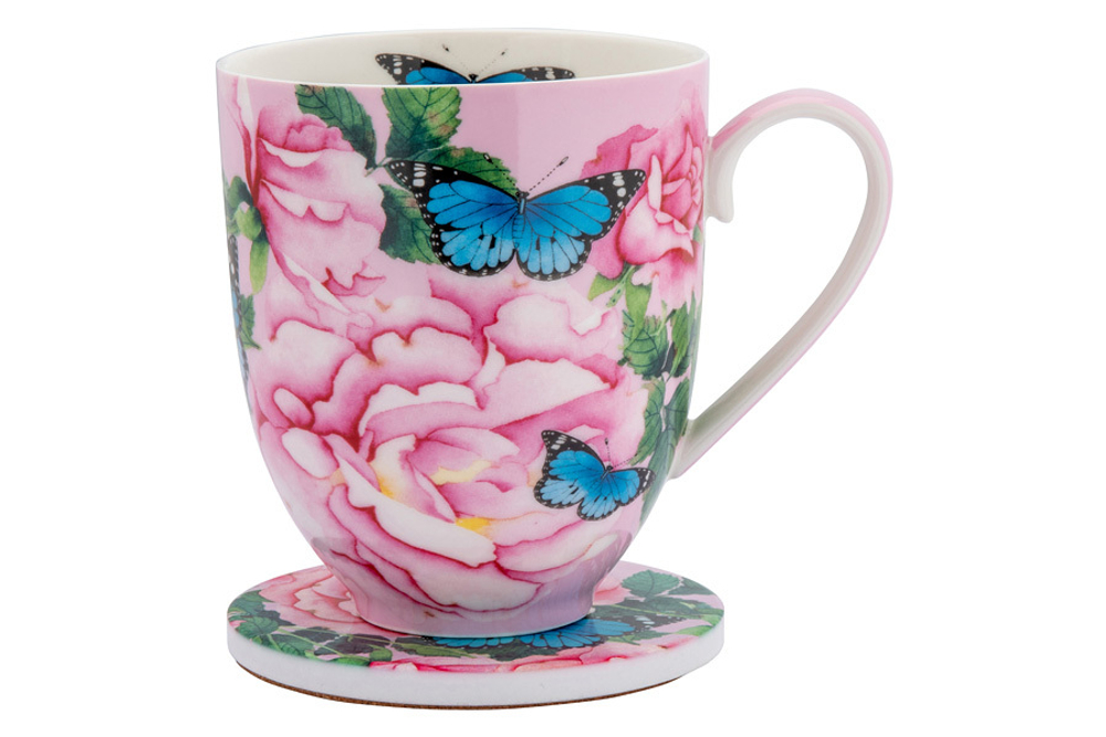 Кружка с подставкой 400мл Maxwell&Williams Розы