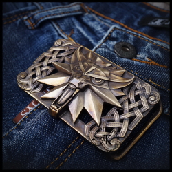 Пряжка для ремня "Ведьмак" , латунь