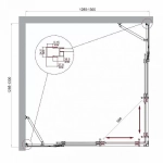 Душевой уголок BelBagno LUCE-A-22-100+30-C-Cr 130 стекло прозрачное/профиль хром