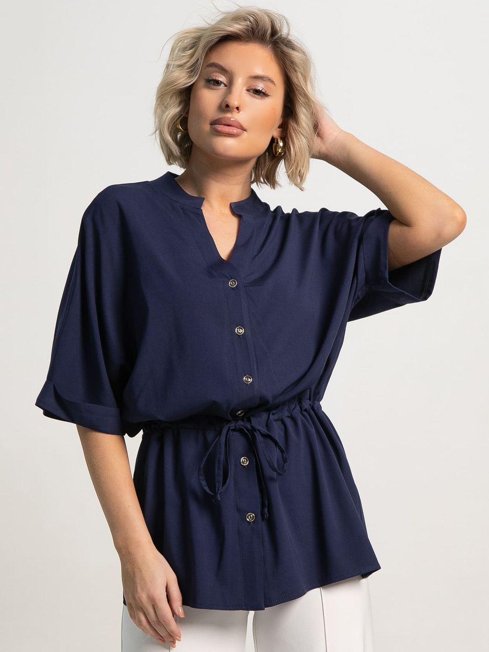 Блуза Мариша НЬЮ (синяя) Б15532-30М LT Collection