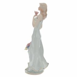 GAEM Фигурка декоративная "Девушка с корзиной цветов", L17 W13 H34,5 см