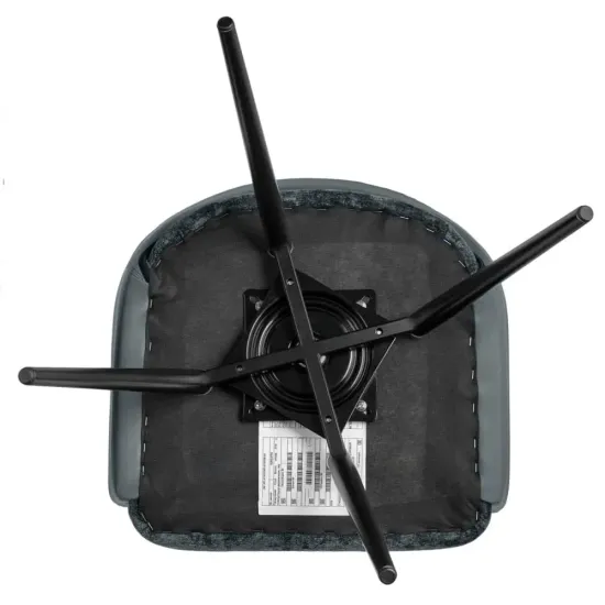 Стул Bruno серый шенилл с экокожей с поворотным механизмом