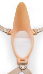 Телесный эректор-ложечка с фиксацией на ремешках MEN STYLE (Цвет: телесный)