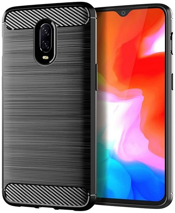 Чехол для OnePlus 6T цвет Gray (серый), серия Carbon от Caseport