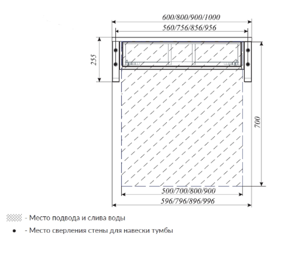 Тумба GRUNGE LOFT 60П 1в.я Бетон светлый