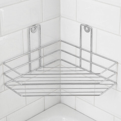 Полка угловая 1-ярусная трапеция 18*180*11см хром, ПТ-1