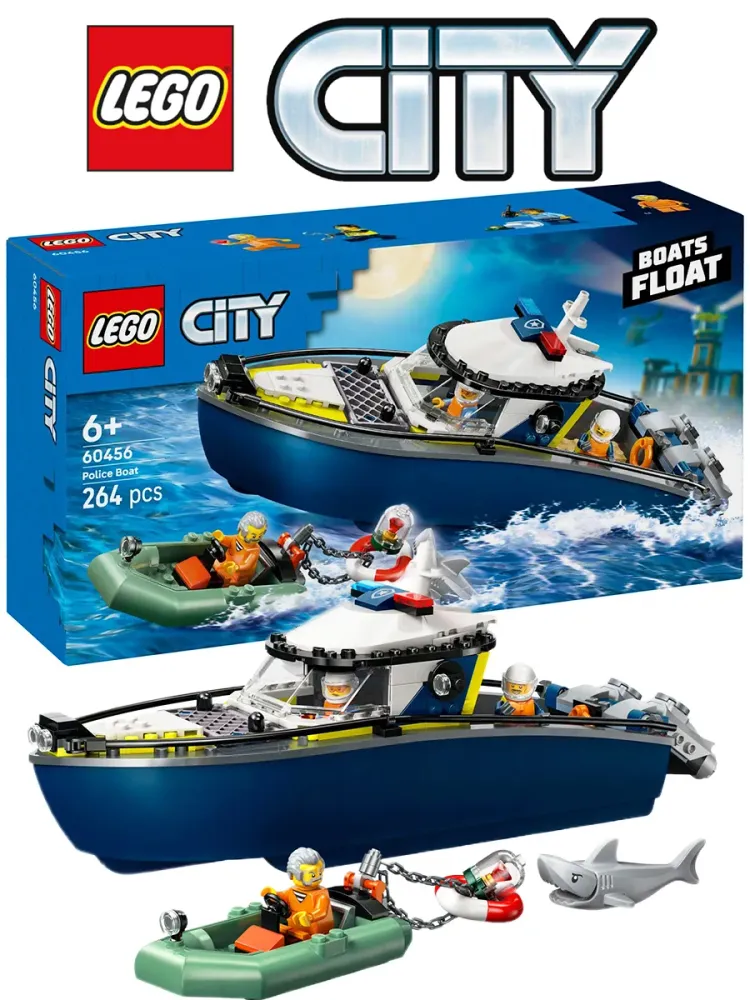 Конструктор City 60456 Погоня на полицейском катере