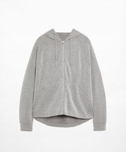 Oysho Куртка широкого прямого кроя с капюшоном из ткани с модалом, меланж