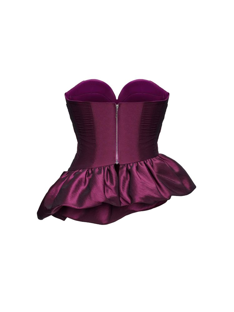 Драпированный корсетный топ с рюшем