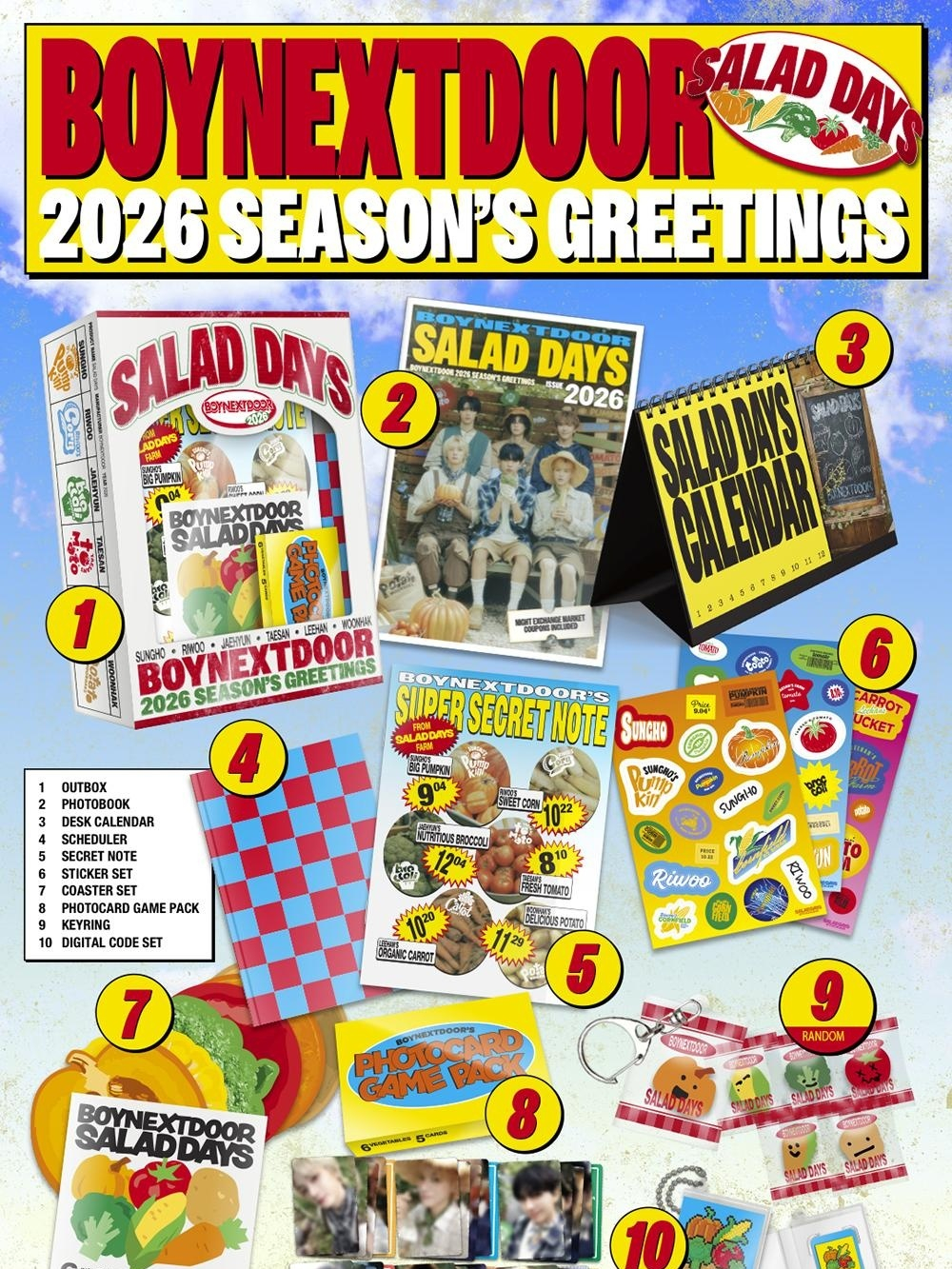 товары BOYNEXTDOOR - SALAD DAYS 2026 Season's Greetings