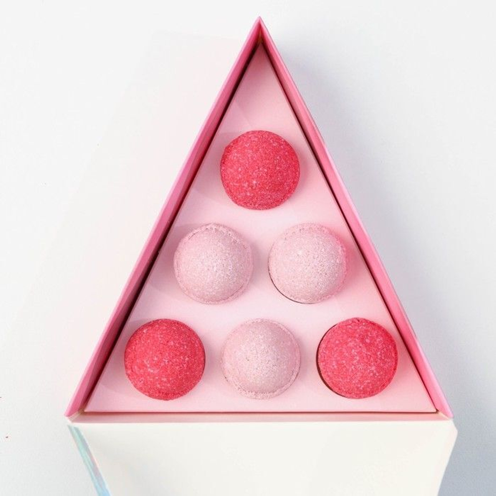 Набор из 6 детских бомбочек для ванны «Русалочка» с ароматом малины и черной смородины (Цвет: не задано)