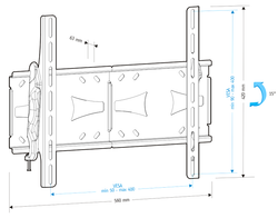 Кронштейн для телевизора Holder LCDS-5071 темный металлик 37;-55; макс.45кг настенный наклон